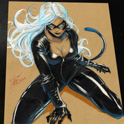 Black Cat - Marvel art print by Keyeske