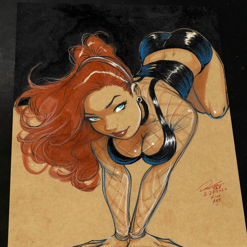 Mary Jane Watson Art Print Signed 8.5x11 | Art by Keyeske