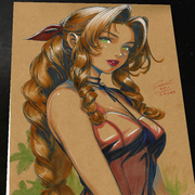 Aerith Gainsborough Art Print 8.5x11 Art by Keyeske