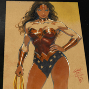 Wonder Woman Art Print Signed 8.5x11 | Art by Keyeske