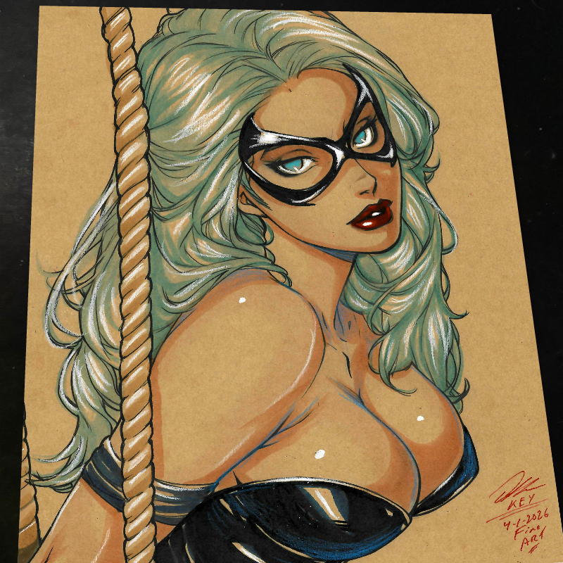 Black Cat - Marvel art print by Keyeske