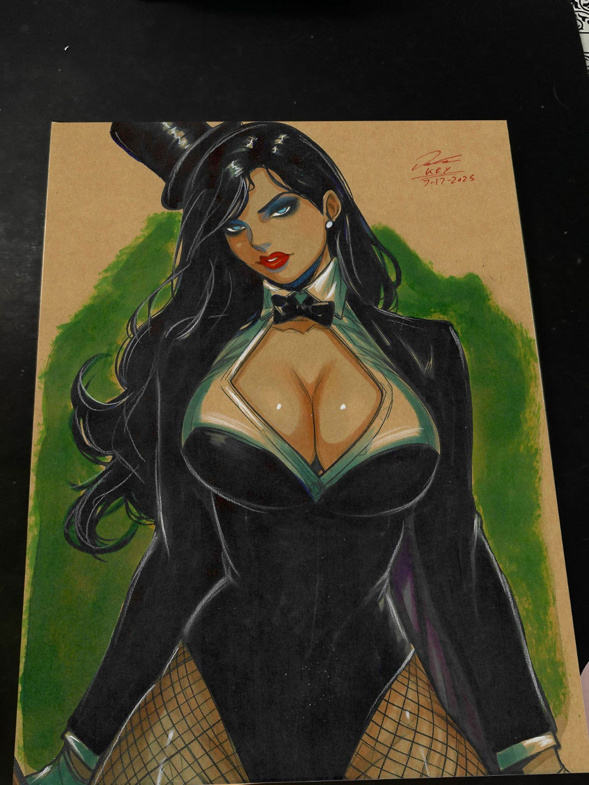Zatanna Art Print Signed 8.5x11 | Art by Keyeske