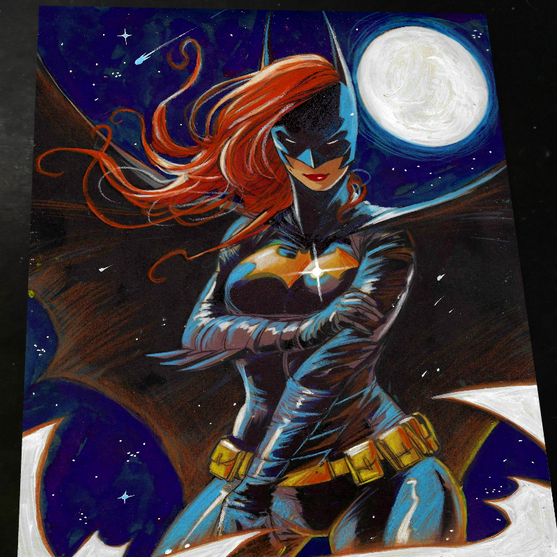 Batgirl Art Print Signed 8.5x11 | Art by Keyeske