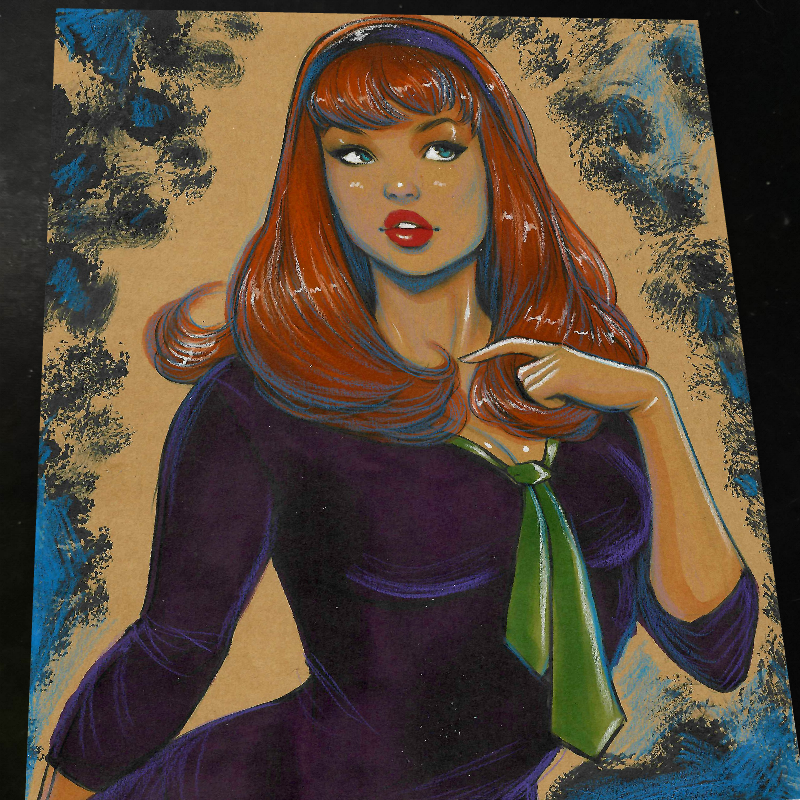 Daphne Blake Scooby-Doo Art Print Signed 8.5x11 | Art by Keyeske