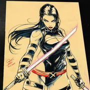 Psylocke Art Print Signed 8.5x11 | Art by Keyeske