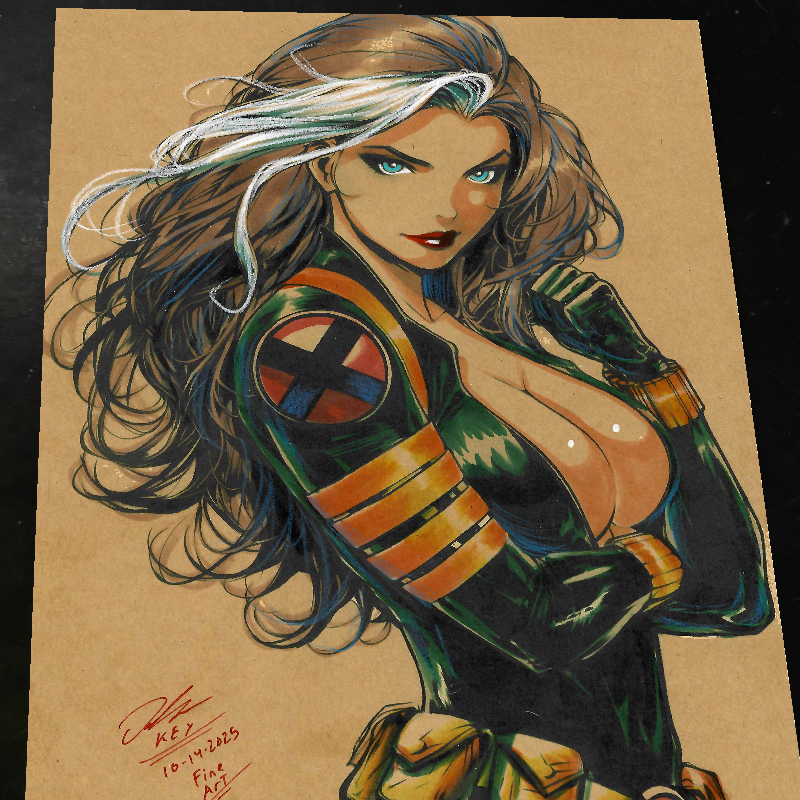 Rogue X-Men Art Print Signed 8.5x11 | Art by Keyeske