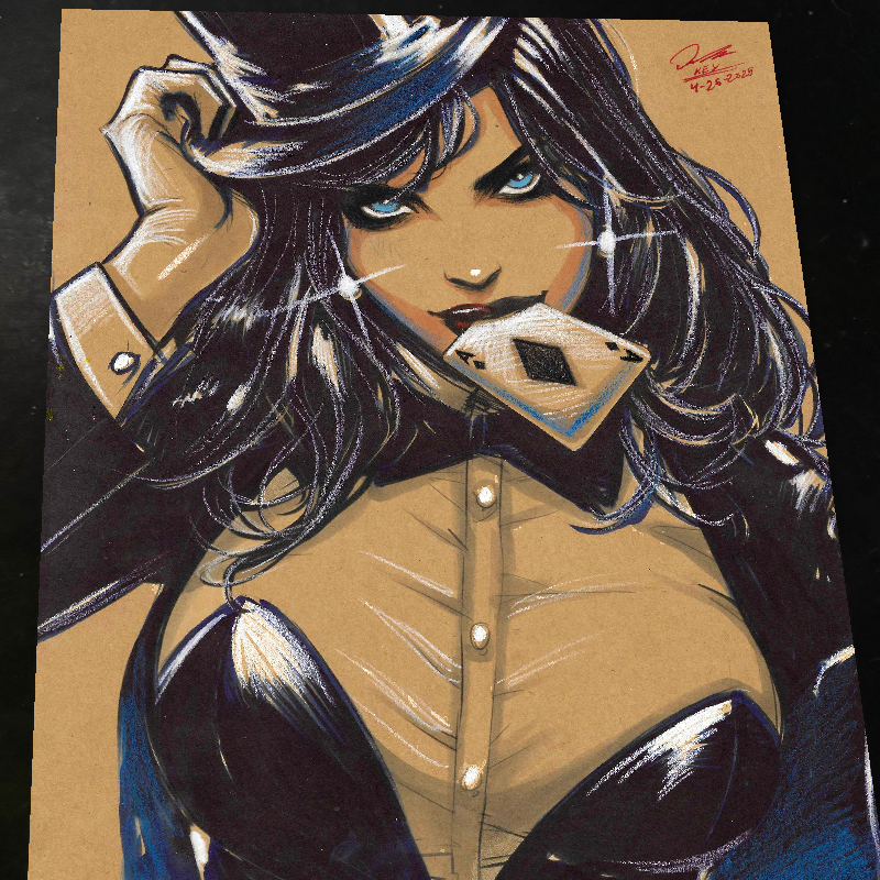 Zatanna Art Print Signed 8.5x11 | Art by Keyeske