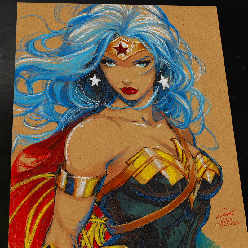 Wonder Woman art print by Keyeske