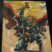 Thor Art Print Signed 8.5x11 | Art by Keyeske