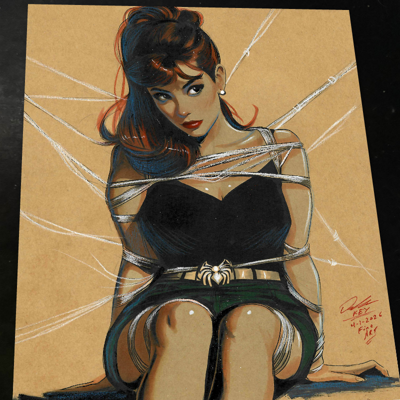 Mary Jane Watson Art Print Signed 8.5x11 | Art by Keyeske