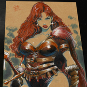 Red Sonja Art Print Signed 8.5x11 | Art by Keyeske