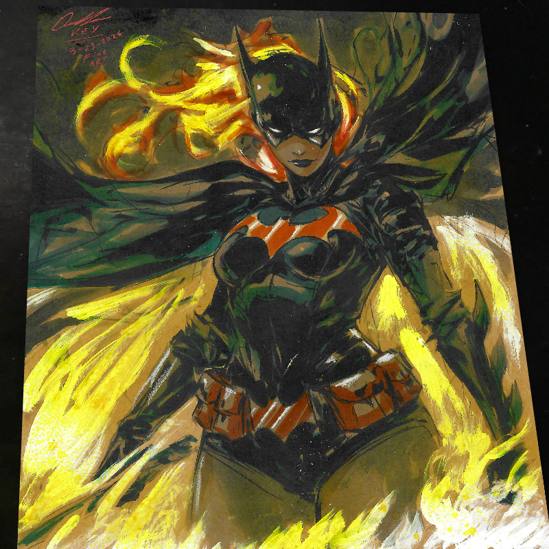 Batgirl Art Print Signed 8.5x11 | Art by Keyeske