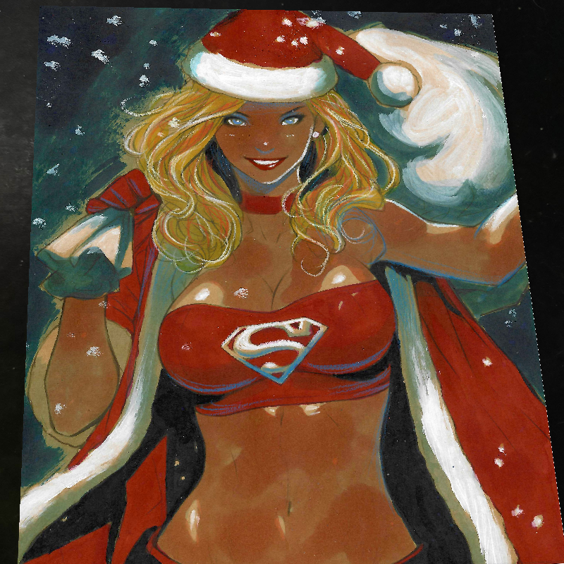 Supergirl DC Art Print Signed 8.5x11 | Art by Keyeske