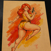 Scarlett G.I. Joe Art Print Signed 8.5x11 | Art by Keyeske