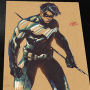 Nightwing - Marvel art print by Keyeske