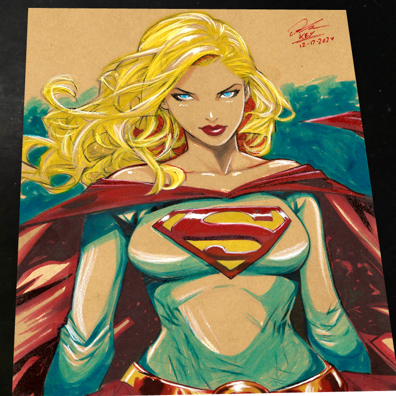 Superwoman art print by Keyeske