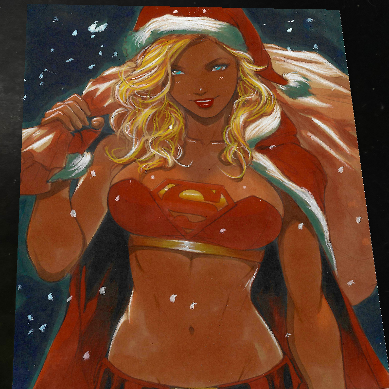 Supergirl DC Art Print Signed 8.5x11 | Art by Keyeske