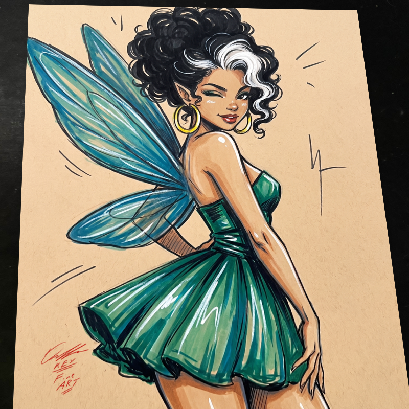 Fairy Original Art Print Signed 8.5x11 | Art by Keyeske