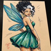 Fairy Original Art Print Signed 8.5x11 | Art by Keyeske