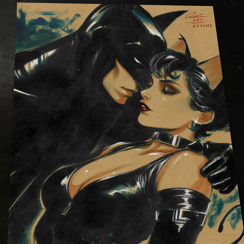 Batman Art Print Signed 8.5x11 | Art by Keyeske