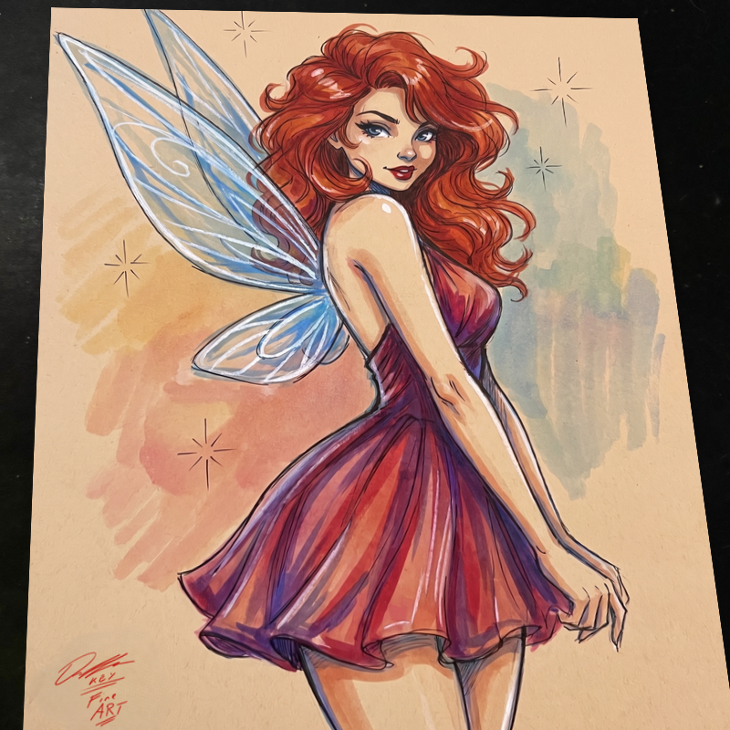 Fairy Original Art Print Signed 8.5x11 | Art by Keyeske