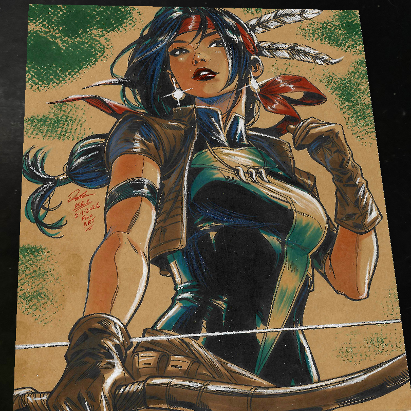 Dani Moonstar X-Men Marvel Art Print Signed 8.5x11 | Art by Keyeske