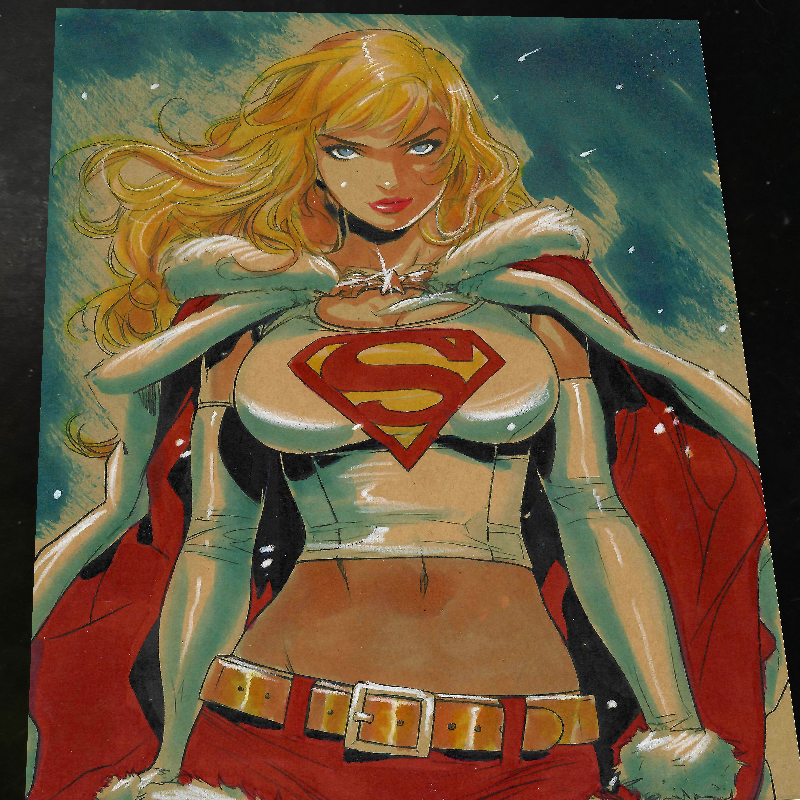 Supergirl DC Art Print Signed 8.5x11 | Art by Keyeske