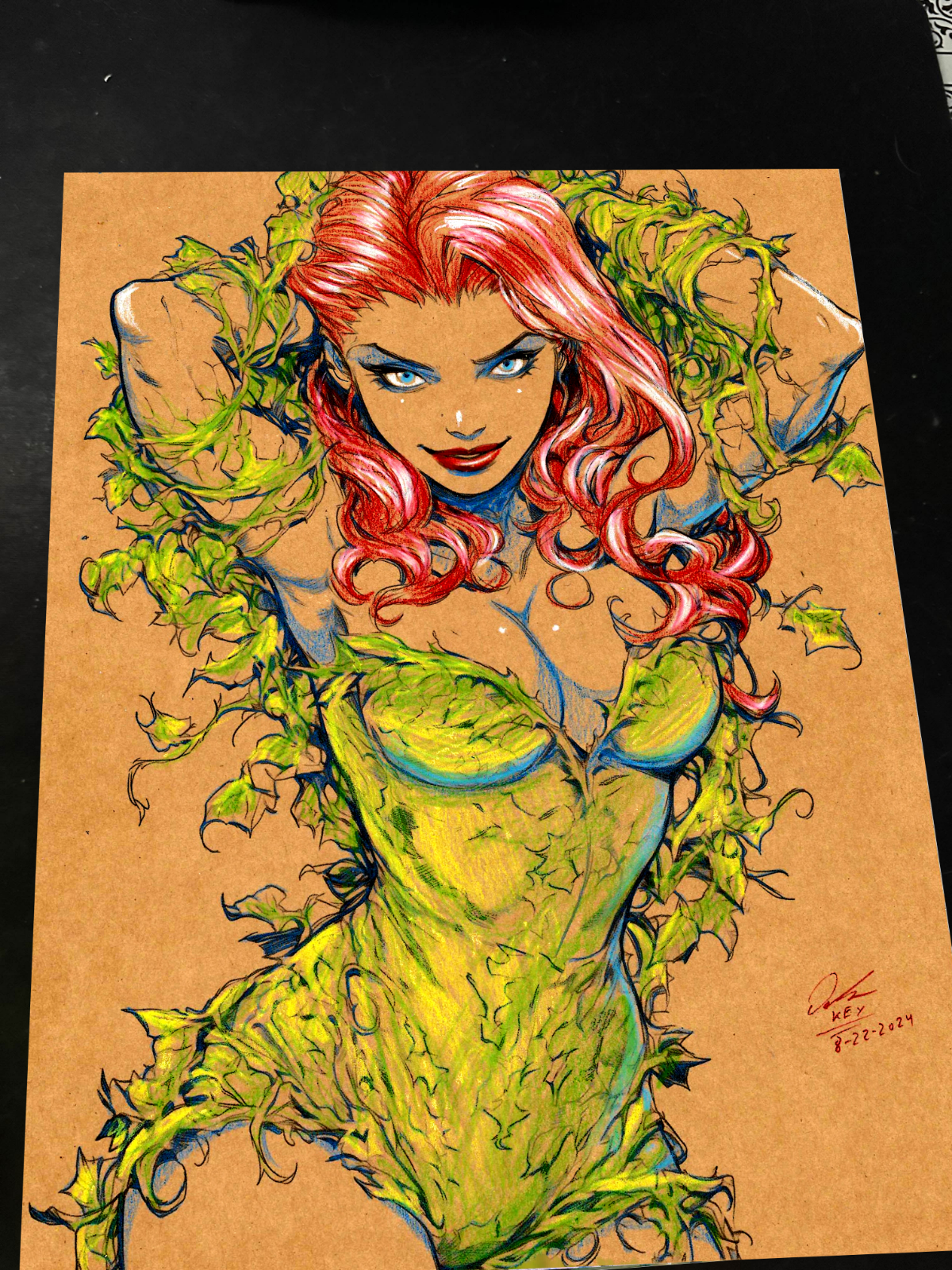 Poison Ivy Art Print Signed 8.5x11 | Art by Keyeske
