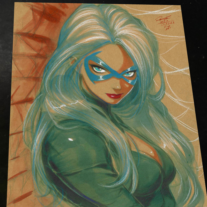 Black Cat - Marvel art print by Keyeske