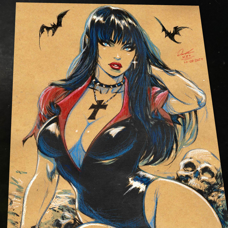 Vampirella Art Print Signed 8.5x11 Art by Keyeske