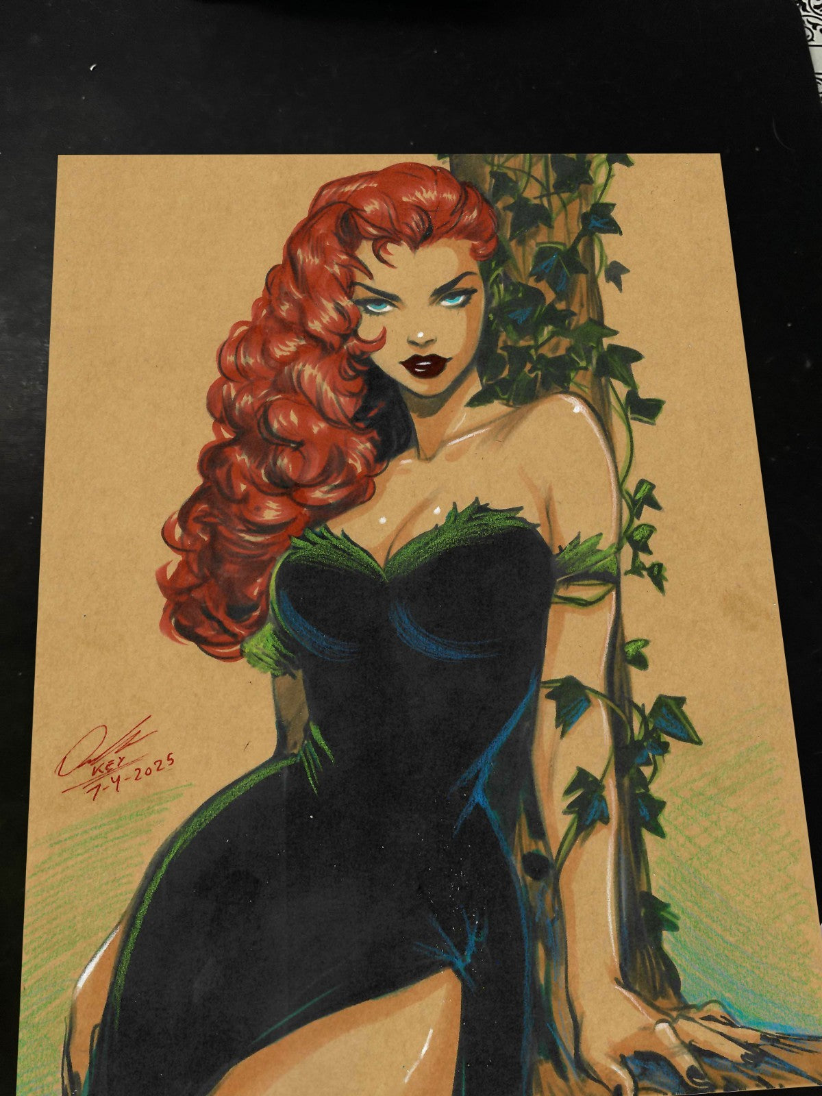 Poison Ivy Art Print Signed 8.5x11 | Art by Keyeske