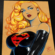 Supergirl DC Art Print Signed 8.5x11 | Art by Keyeske