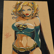 Supergirl DC Art Print Signed 8.5x11 | Art by Keyeske