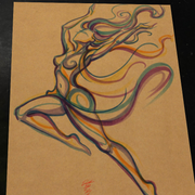 Abstract Original Art Print Signed 8.5x11 | Art by Keyeske