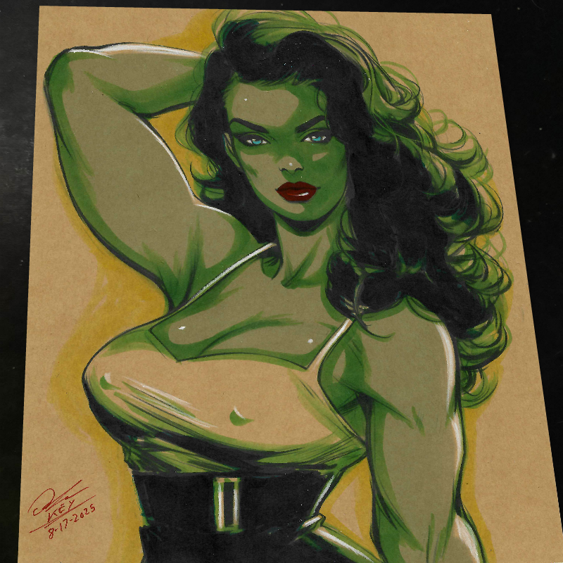 She Hulk - Marvel art print by Keyeske