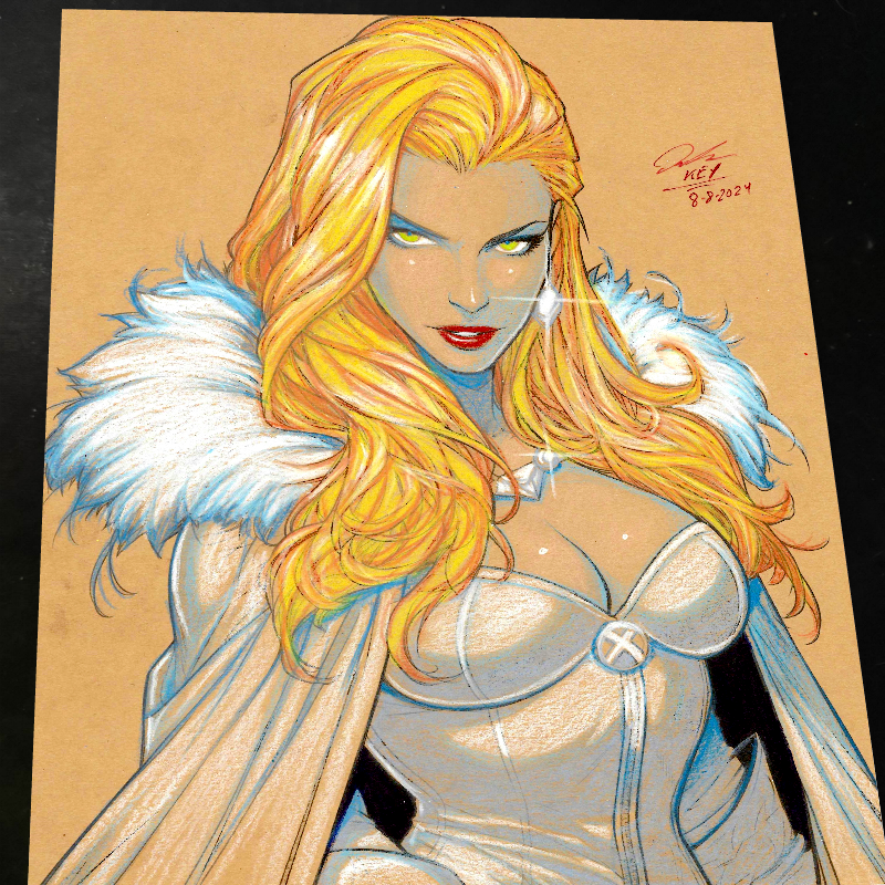 Emma Frost X-Men art print by Keyeske