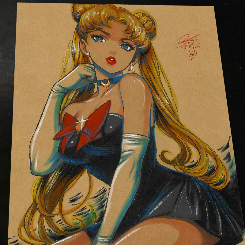 Sailor Moon Art Print Signed 8.5x11 | Art by Keyeske