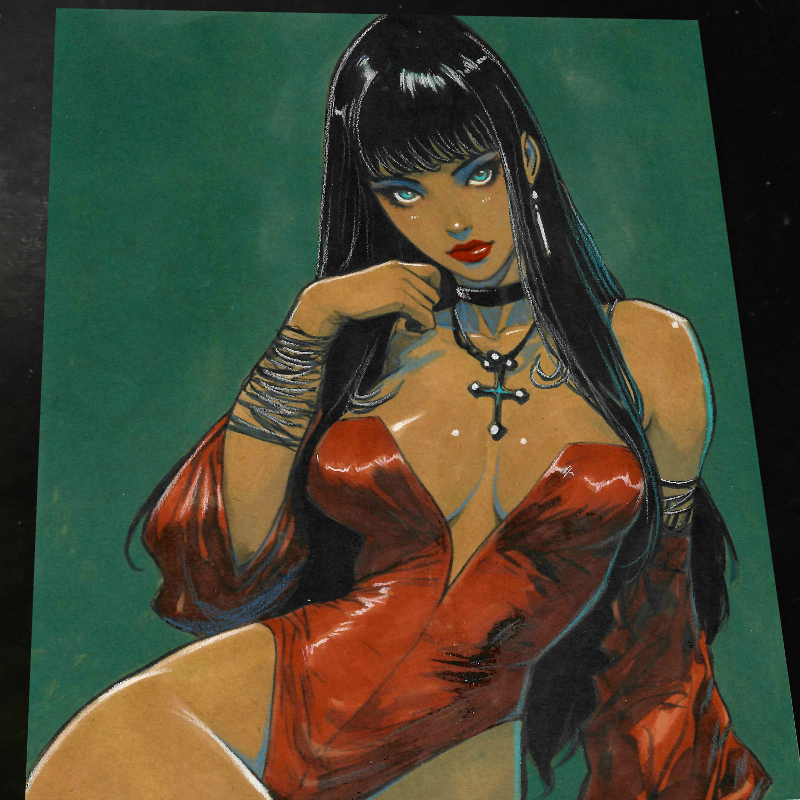 Vampirella Art Print Signed 8.5x11 Art by Keyeske