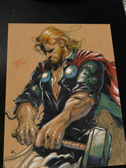 Thor - Marvel art print by Keyeske