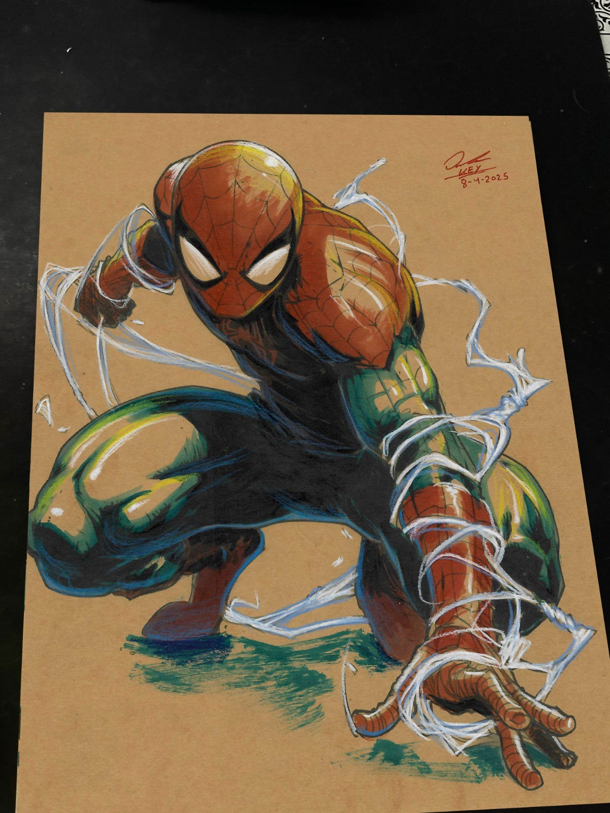 Spider-Man Art Print Signed 8.5x11 | Art by Keyeske