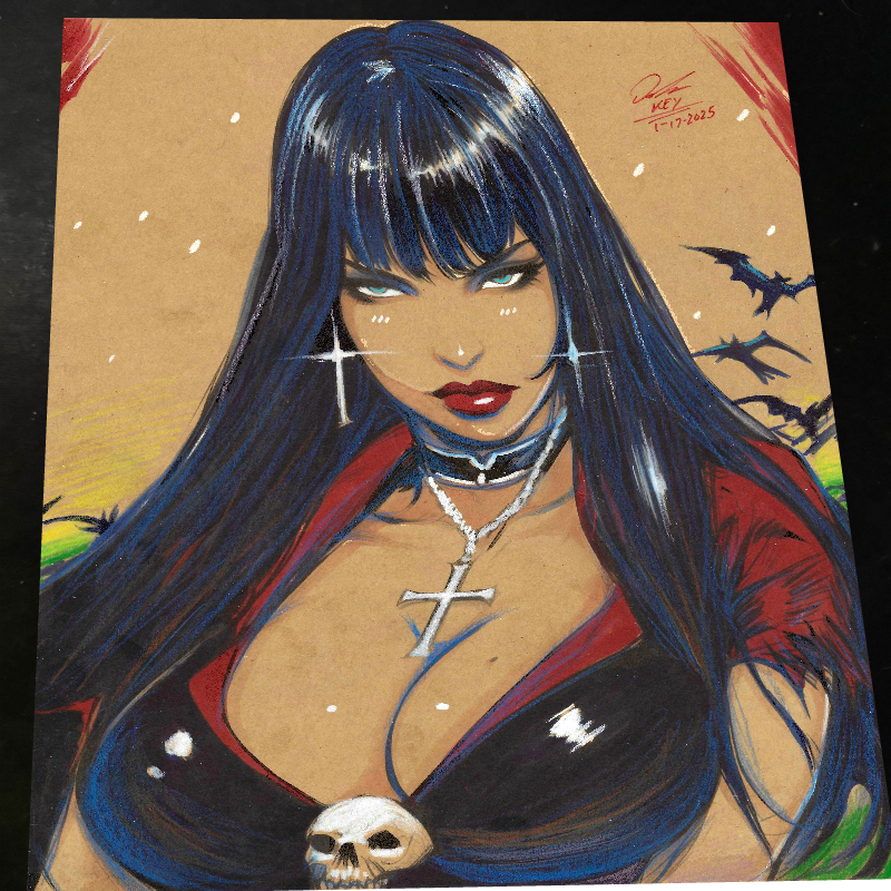 Vampirella Art Print Signed 8.5x11 Art by Keyeske