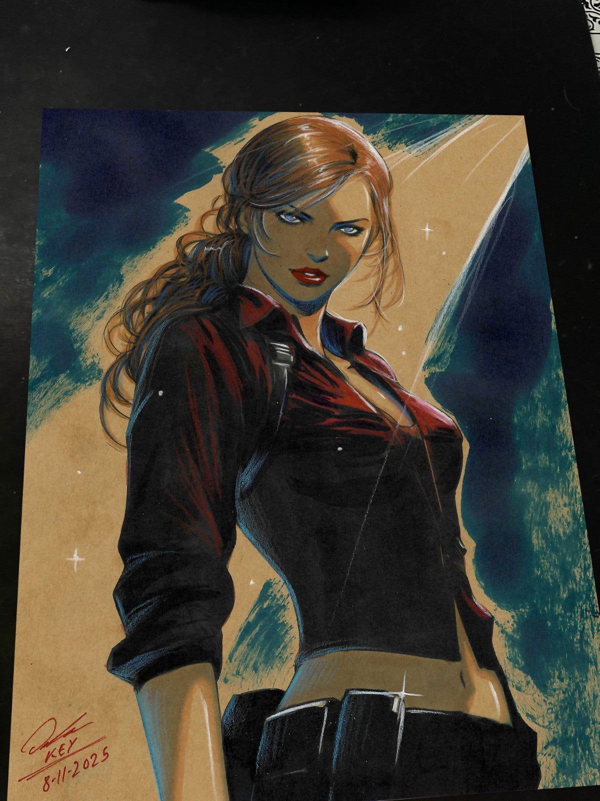Claire Redfield Resident Evil Art Print Signed 8.5x11 | Art by Keyeske