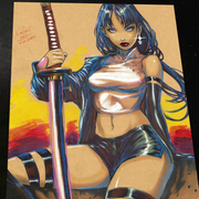 Psylocke Art Print Signed 8.5x11 | Art by Keyeske
