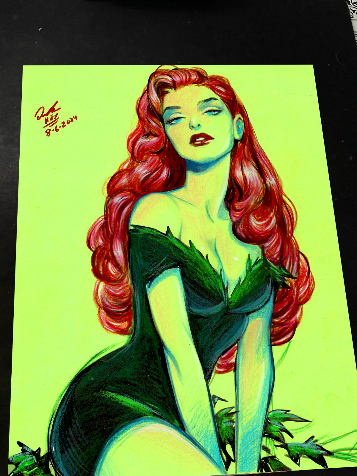 Poison Ivy Art Print Signed 8.5x11 | Art by Keyeske
