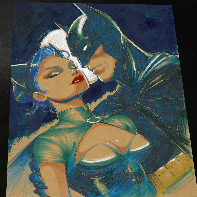 Batman Art Print Signed 8.5x11 | Art by Keyeske