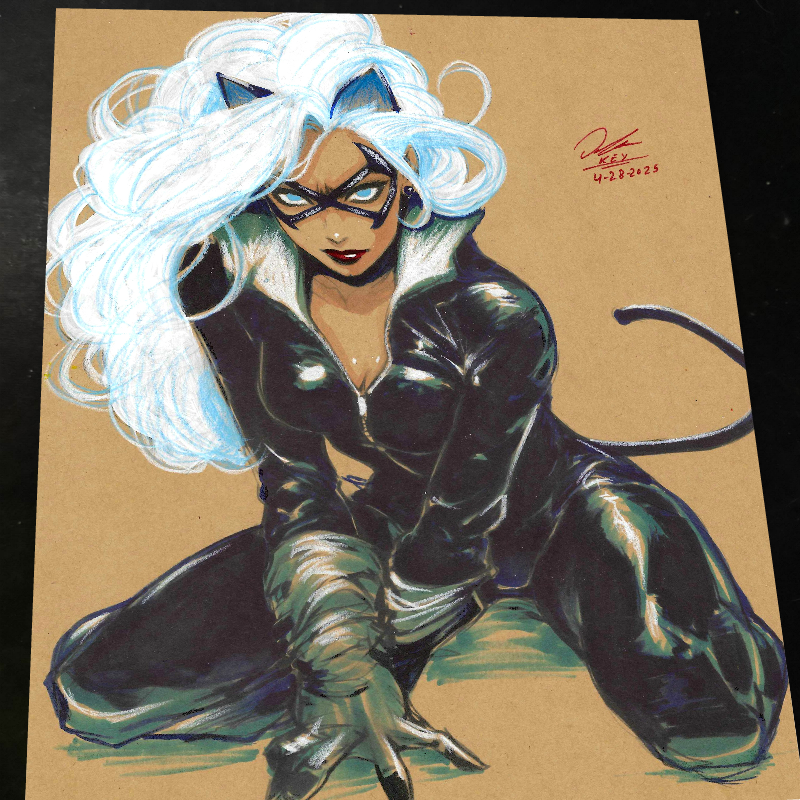 Black Cat - Marvel art print by Keyeske