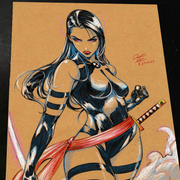 Psylocke Art Print Signed 8.5x11 | Art by Keyeske