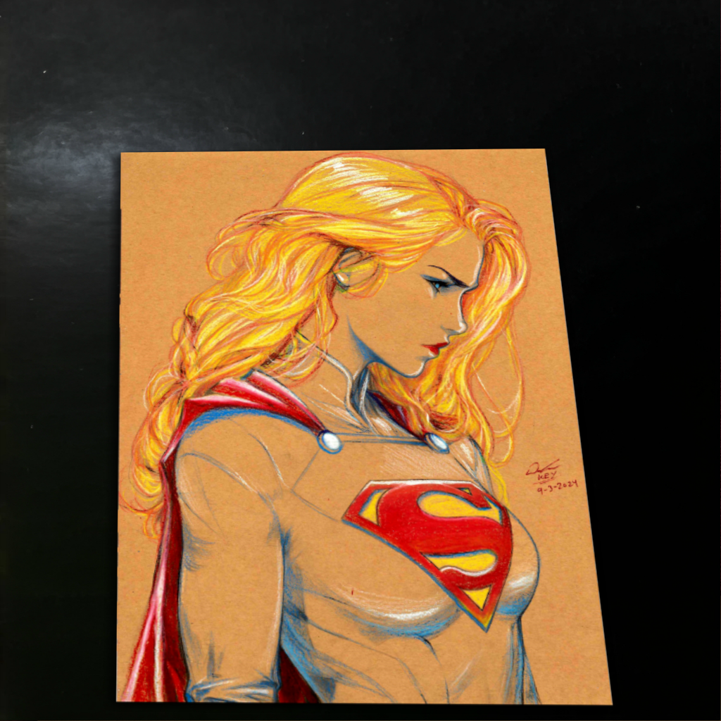 Superwoman Art Print Signed 8.5x11 | Art by Keyeske