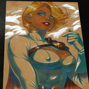 Power Girl - Marvel art print by Keyeske