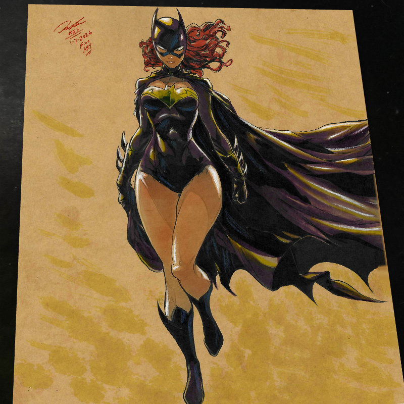 Batgirl Art Print Signed 8.5x11 | Art by Keyeske